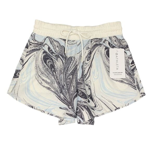 Athleta Pants - Athleta Shorts Womens XS Extra Small Blue Swirl Marble All Activity Drawstring